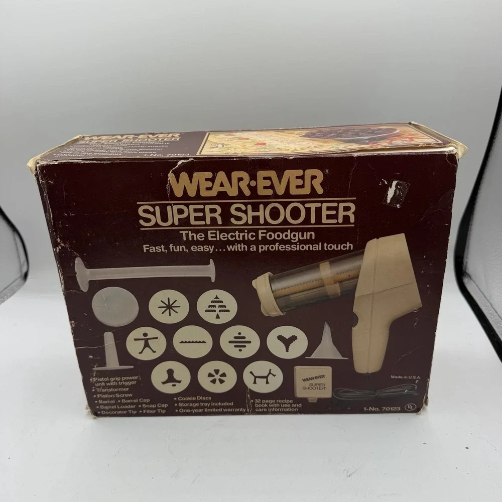 Vintage Wear-Ever Super Shooter 70123 Electric Cookie Press Food Gun - Tested